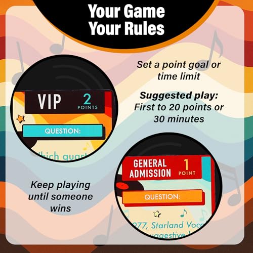 AQUARIUS I Love the 70s Music Trivia Card Game - 102 Questions on 52 Cards for Adults & Teens