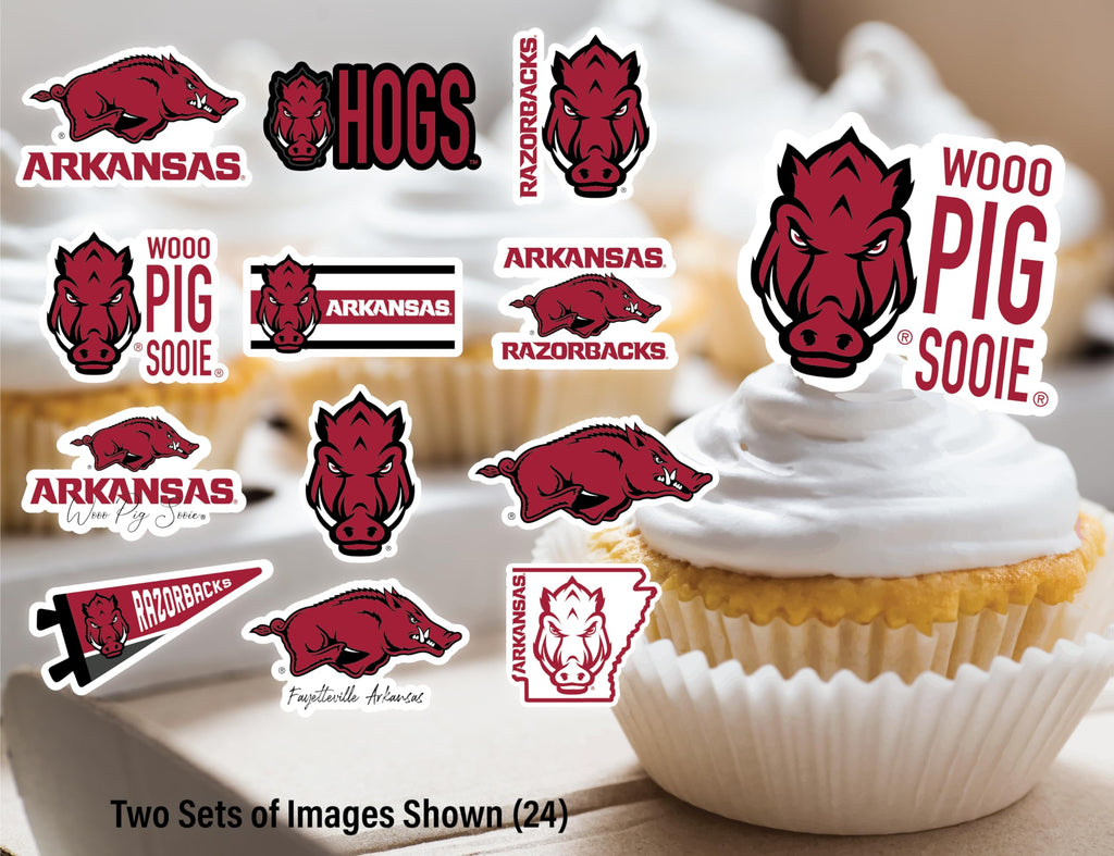 Arkansas Razorbacks Cupcake Toppers (24 Pack) – PartyKandy Game Day & Graduation Decorations