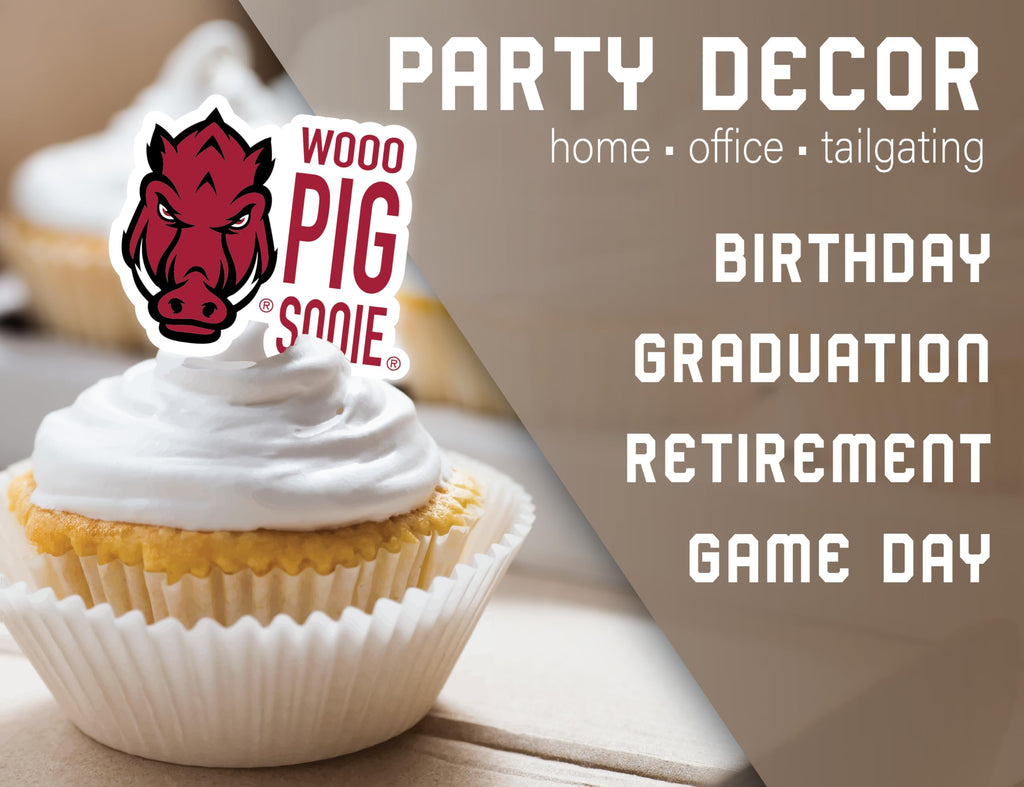 Arkansas Razorbacks Cupcake Toppers (24 Pack) – PartyKandy Game Day & Graduation Decorations