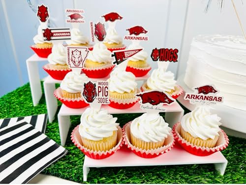 Arkansas Razorbacks Cupcake Toppers (24 Pack) – PartyKandy Game Day & Graduation Decorations