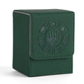 Arkeiliy Green Faux Leather Card Deck Box – Holds 110+ Sleeved Cards with 50 Sleeves