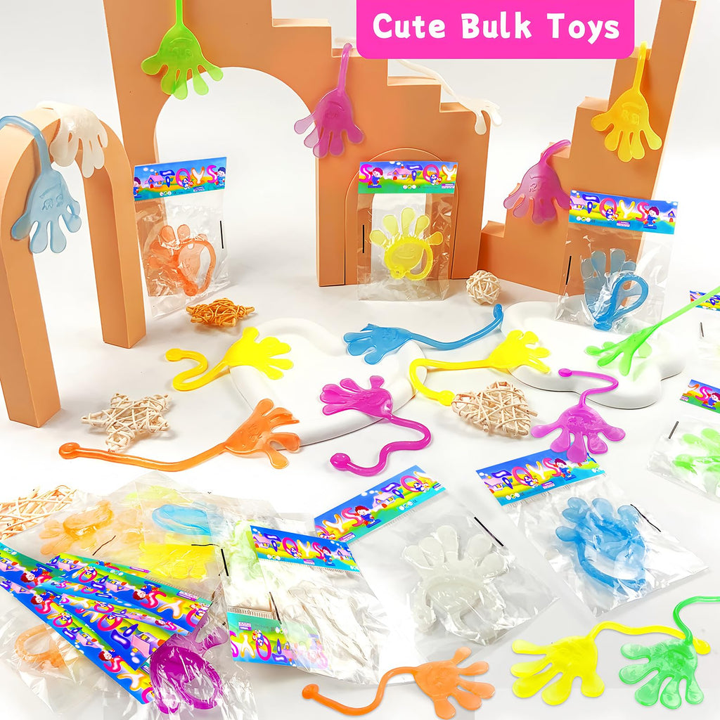Armaytoy 28-Pack Glow in the Dark Sticky Hands – Party Favors, Piñata Fillers, Classroom Prizes