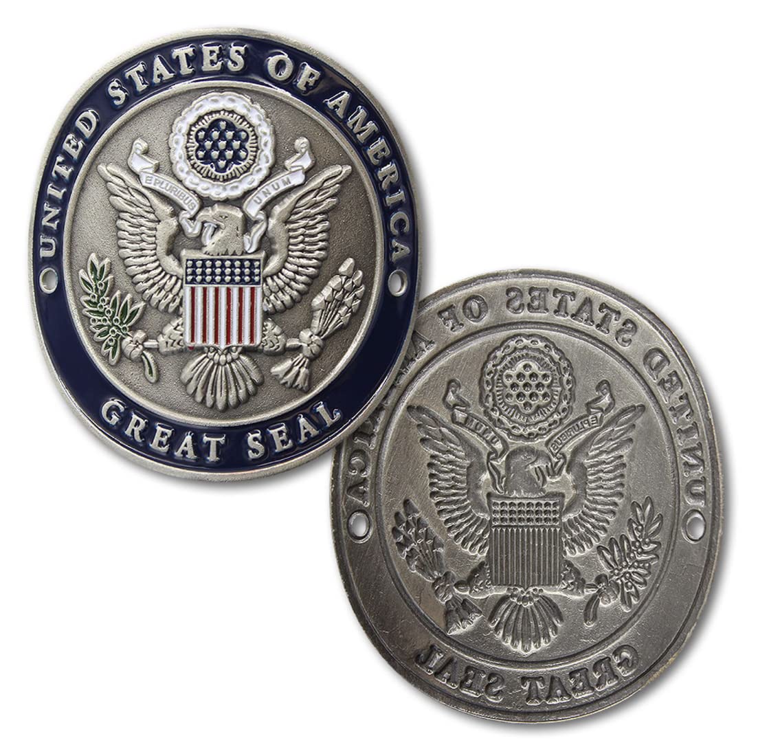 Armed Forces Depot Great Seal Medallion for Hiking Sticks – 1-1/4 Inch Round with Nails