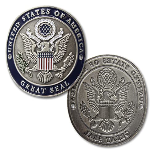 Armed Forces Depot Great Seal Medallion for Hiking Sticks – 1-1/4 Inch Round with Nails