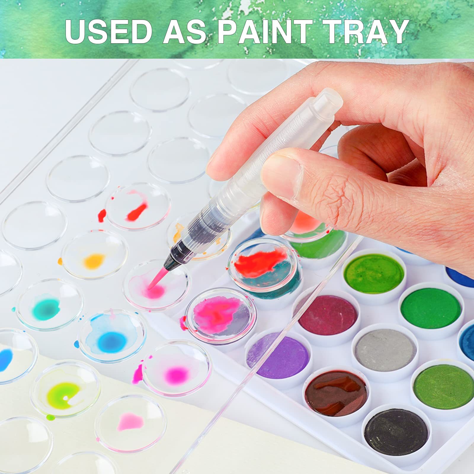 AROIC 65-Piece Watercolor Paint Set – 36 Colors, 10 Brushes, 3 Water Brush Pens, 16-Sheet Pad