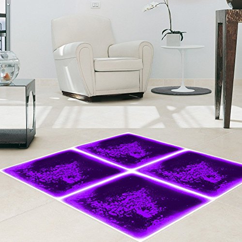 Art3d Liquid Fancy Floor Tile - Purple, 11.8" x 11.8" Single Pack