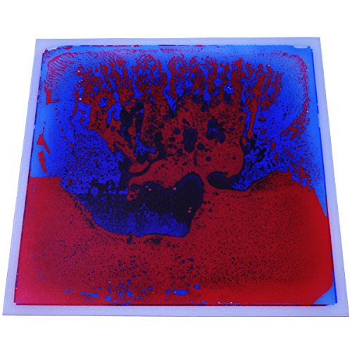 Art3d Single Liquid Dance Floor Tile – Blue-Red, 11.8" Square, Nontoxic PVC Sensory Mat