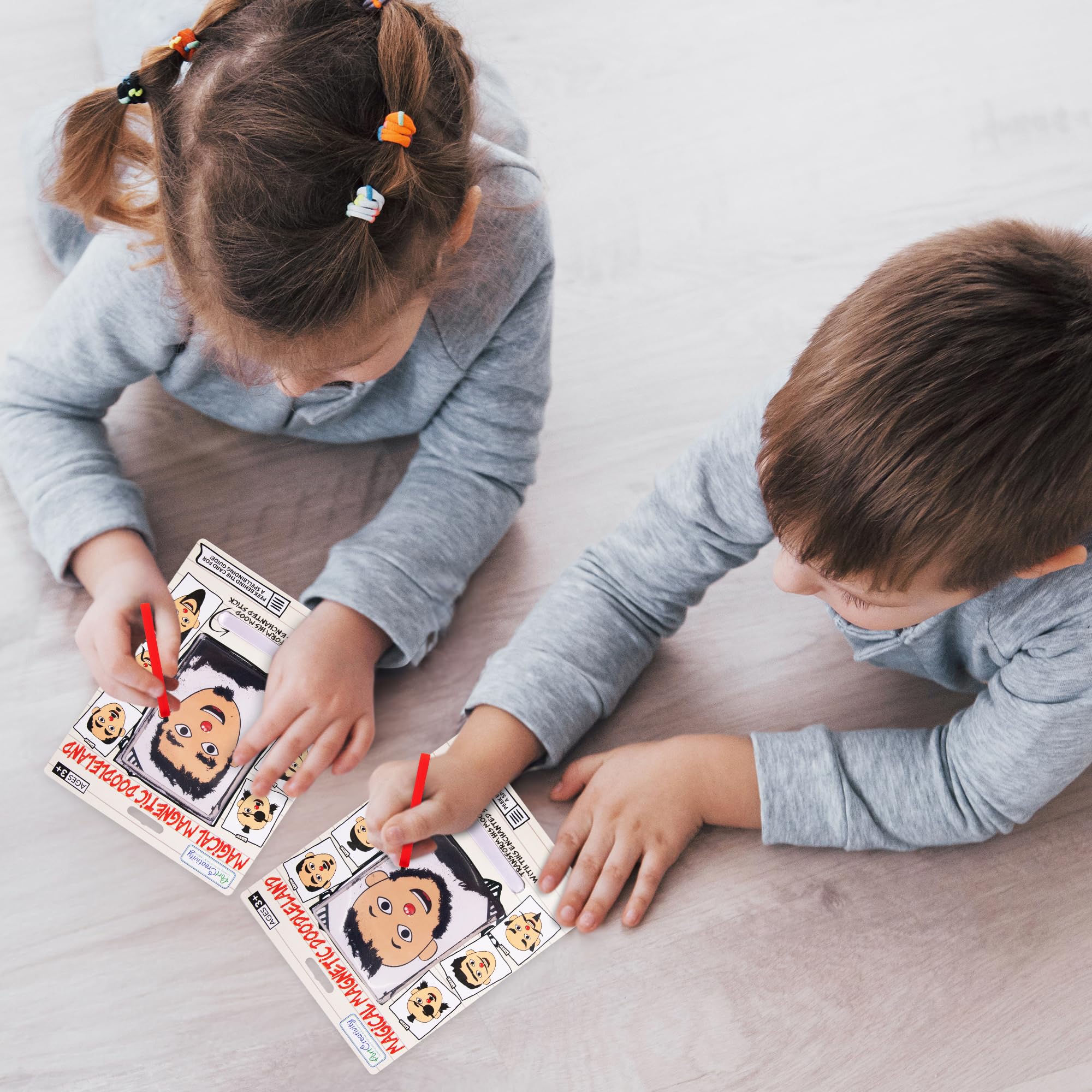 ArtCreativity Magnetic Drawing Face 2-Pack - Travel Doodle Board for Kids Ages 3+