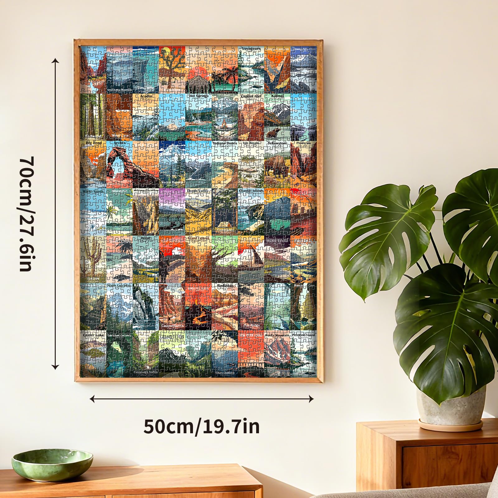 Artnedu 1000-Piece National Parks Puzzle – Yellowstone, Yosemite, Zion & More Vintage Travel Poster Art