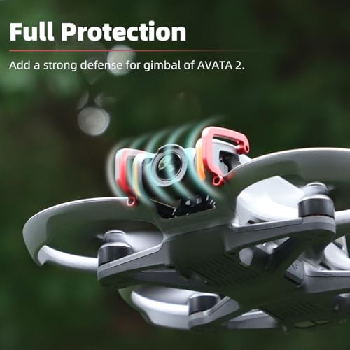 Arzroic Gimbal Guard for DJI Avata 2 – Red, Lightweight Aluminum Alloy Protector