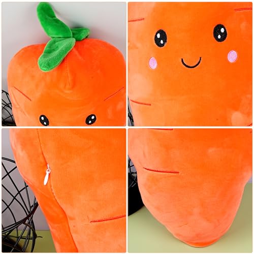 ASkinds Cartoon Carrot Plush Toy – Soft Cotton Stuffed Carrot Pillow for Kids and Girls