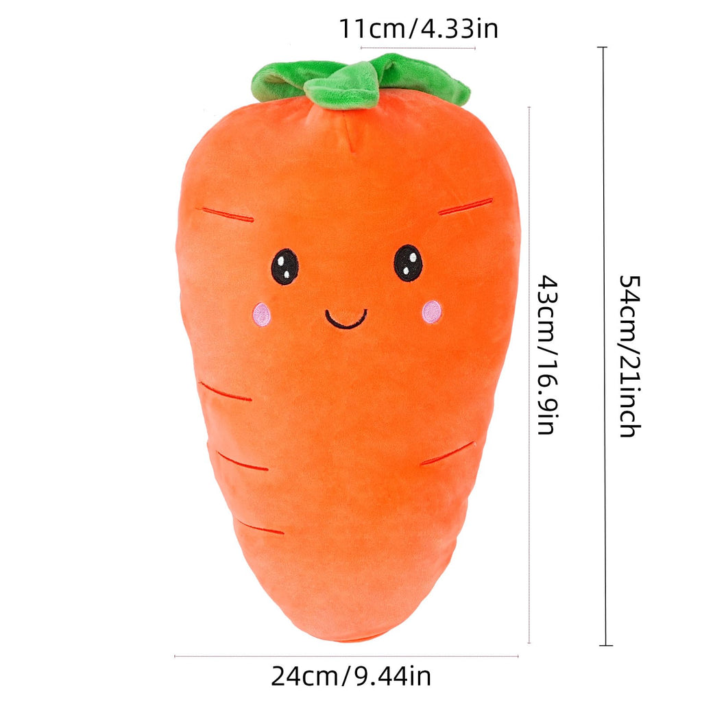 ASkinds Cartoon Carrot Plush Toy – Soft Cotton Stuffed Carrot Pillow for Kids and Girls