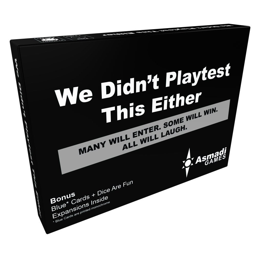Asmadi Games We Didn't Playtest This Either – A Standalone Card Game or Expansion for 2-10 Players