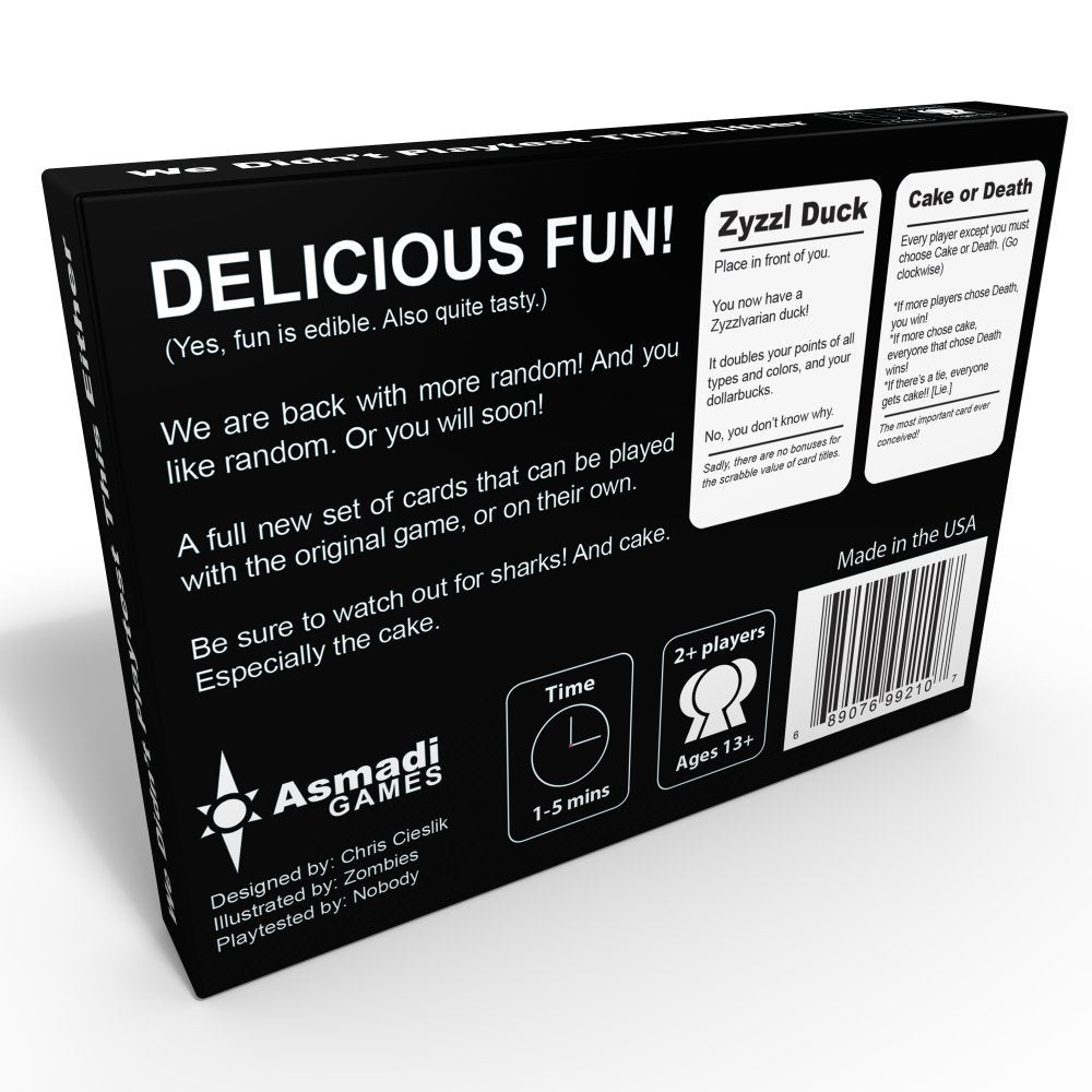 Asmadi Games We Didn't Playtest This Either – A Standalone Card Game or Expansion for 2-10 Players