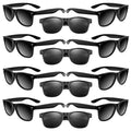 ASTARON 12 Pack Black Party Sunglasses - Bulk Neon Party Favors for Weddings Beach Pool Supplies