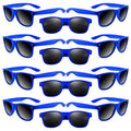 ASTARON 12 Pack Blue Neon Party Sunglasses - Bulk Beach Wedding Favors