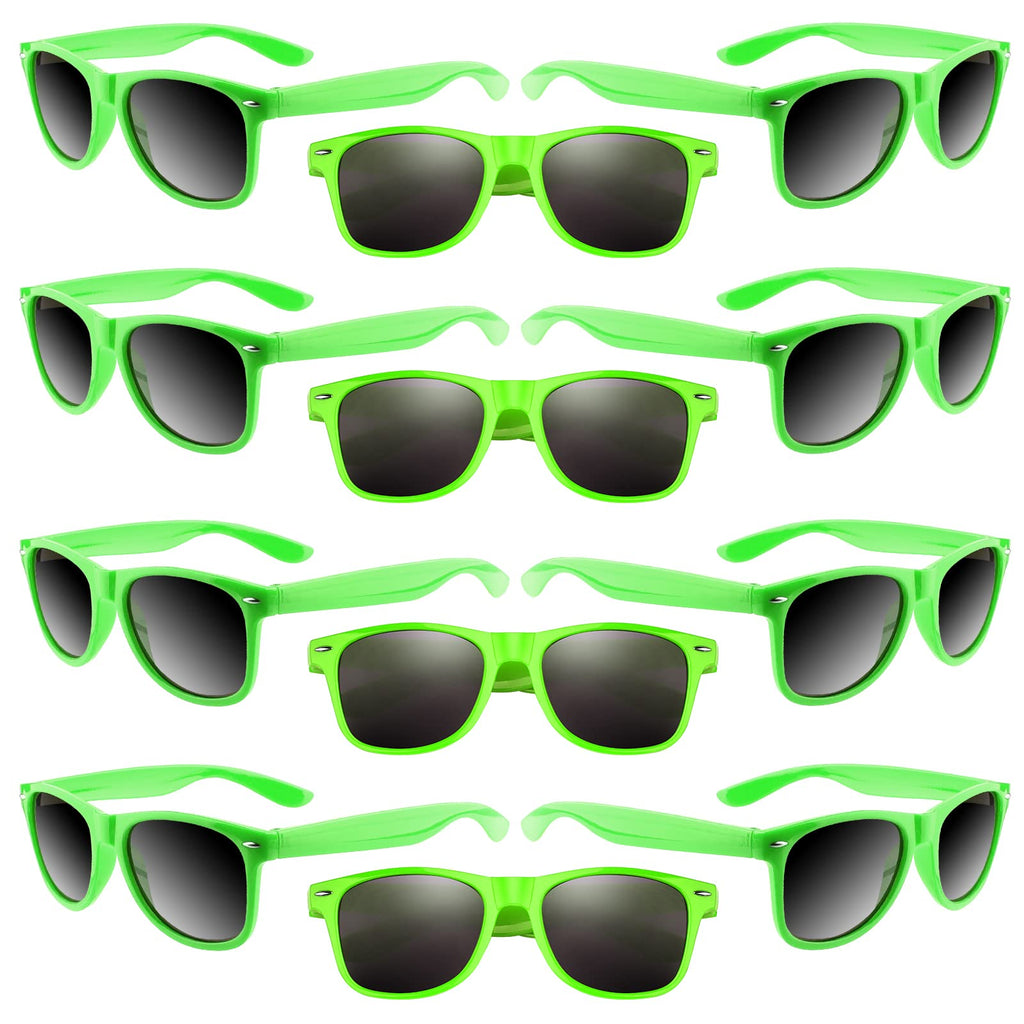 ASTARON 12 Pack Neon Party Sunglasses - Bulk Party Favors for Beach, Wedding, Pool, and Summer Events
