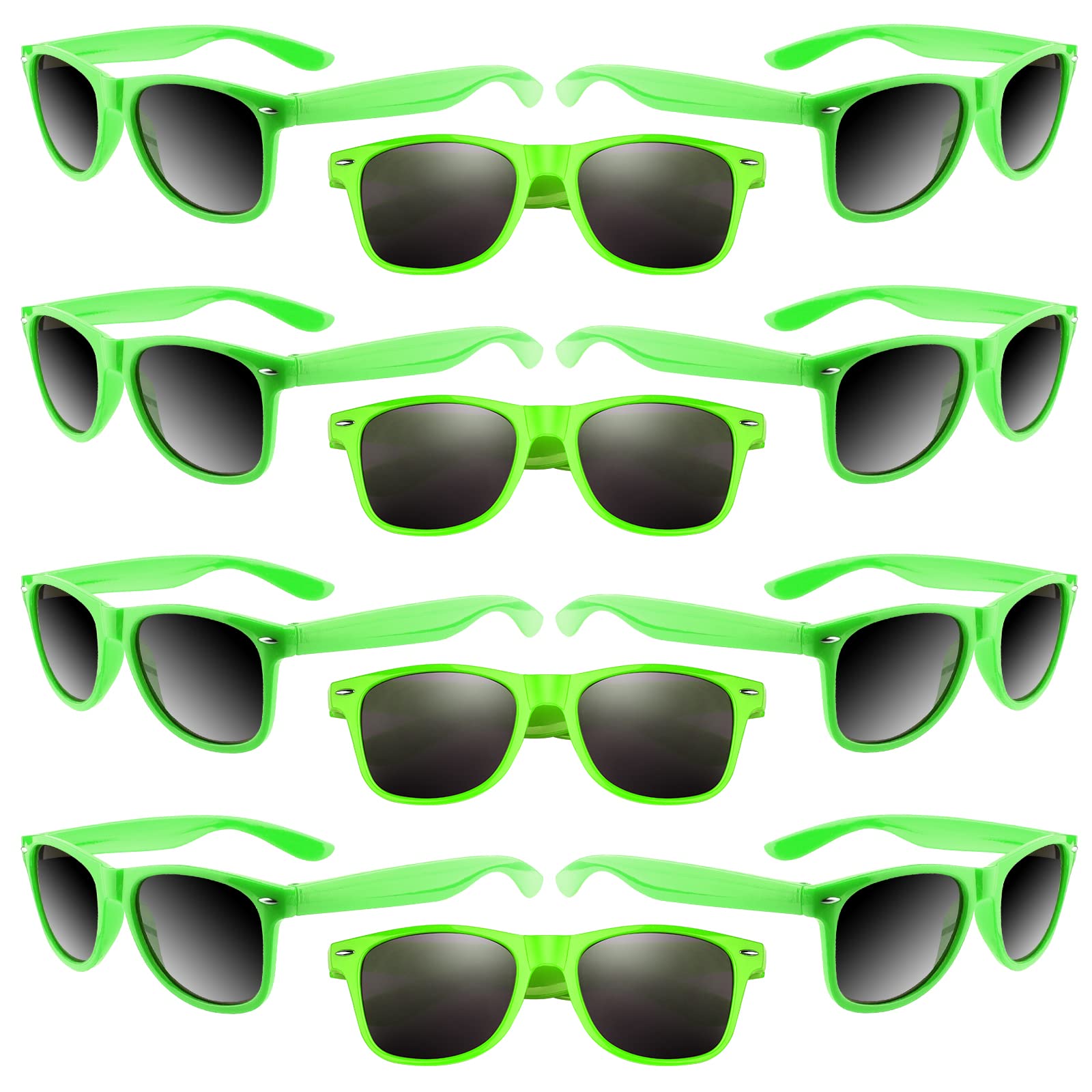 ASTARON 12 Pack Neon Party Sunglasses - Bulk Party Favors for Beach, Wedding, Pool, and Summer Events