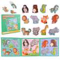 ASTARON 3D Magnetic Animal Puzzle Book – 41 Pieces with 60 Puffy Stickers for Toddlers, Travel-Friendly Learning Toy