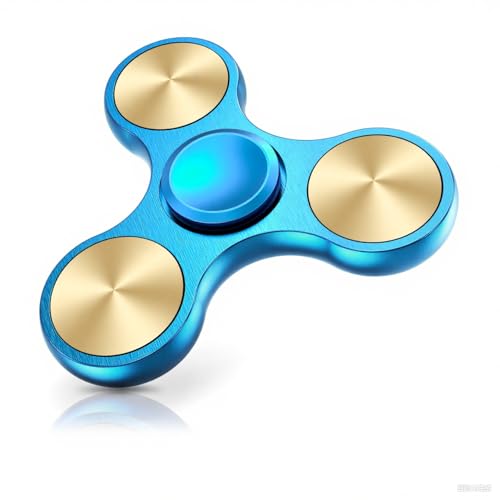ATESSON Fidget Spinner – 4-10 Minute Spin Time, Stainless Steel Bearing, Aluminum Alloy Body