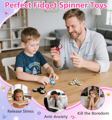 ATESSON Ultra Durable Stainless Steel Fidget Spinner – High Speed Precision Metal Toy for Stress Relief and Focus