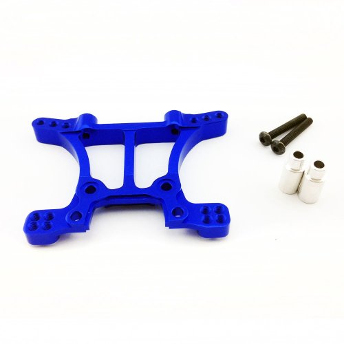 Atomik RC Blue Alloy Front Shock Tower – CNC 6061 Aluminum, Fits Traxxas Slash 4X4 & More, Replaces 6839