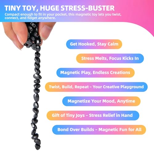 Aukit 550-Piece Ferrite Fidget Stones – Weak Magnetic Sensory Toys for Stress Relief and Focus for Adults and Teens