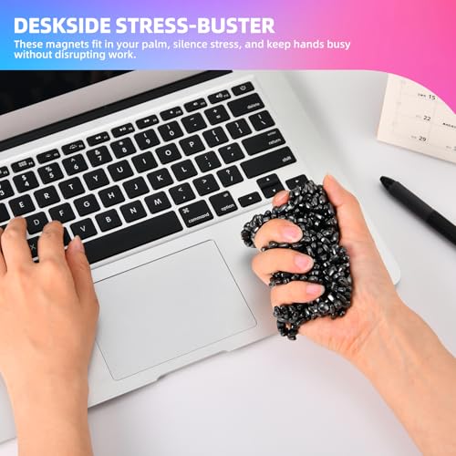 Aukit 550-Piece Ferrite Fidget Stones – Weak Magnetic Sensory Toys for Stress Relief and Focus for Adults and Teens