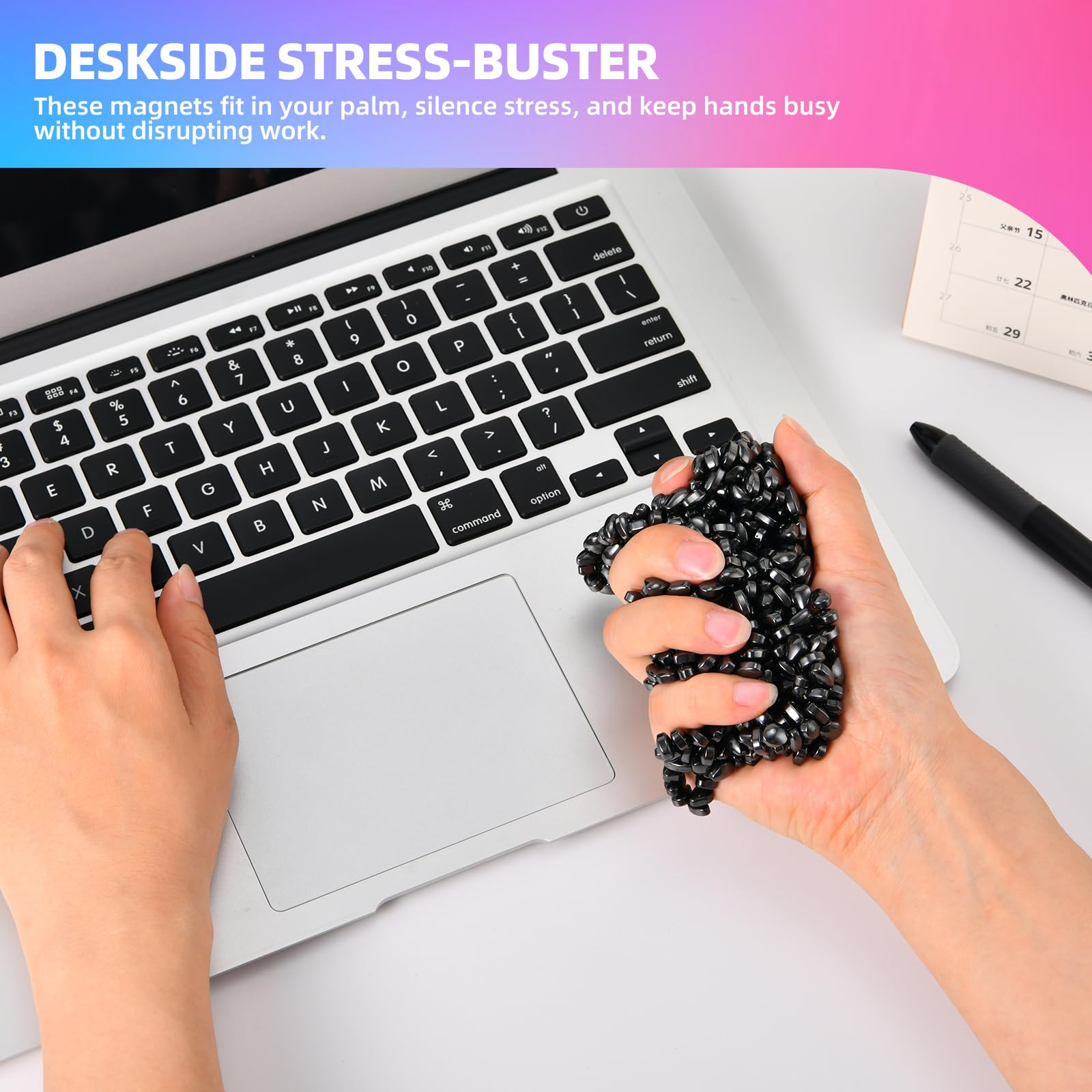 Aukit 550-Piece Ferrite Fidget Stones – Weak Magnetic Sensory Toys for Stress Relief and Focus for Adults and Teens