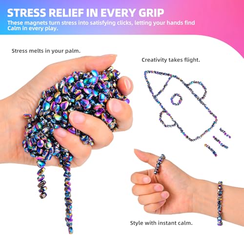 Aukit 550-Piece Fidget Toys for Adults - Magnetic Ferrite Stones Stress Relief Sensory Desk Toy
