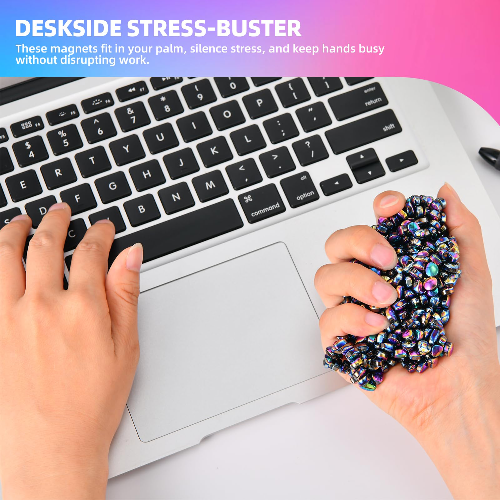 Aukit 550-Piece Fidget Toys for Adults - Magnetic Ferrite Stones Stress Relief Sensory Desk Toy