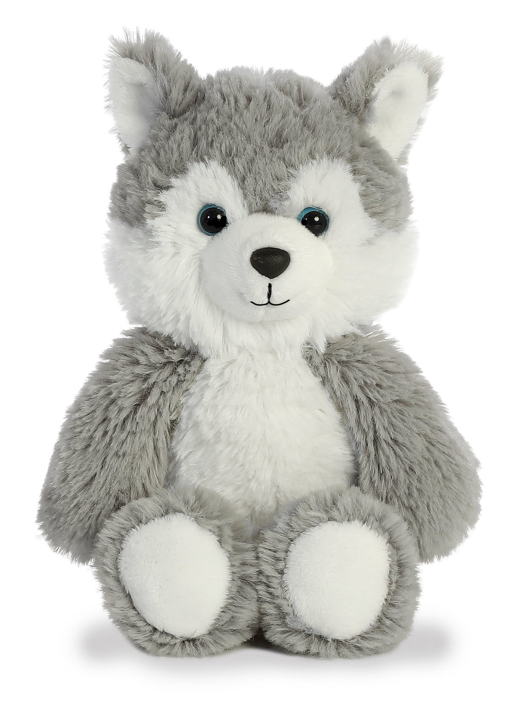 Aurora Cuddly Friends 8" Husky Plush, Grey Soft Fur Toy