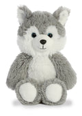 Aurora Cuddly Friends 8" Husky Plush, Grey Soft Fur Toy