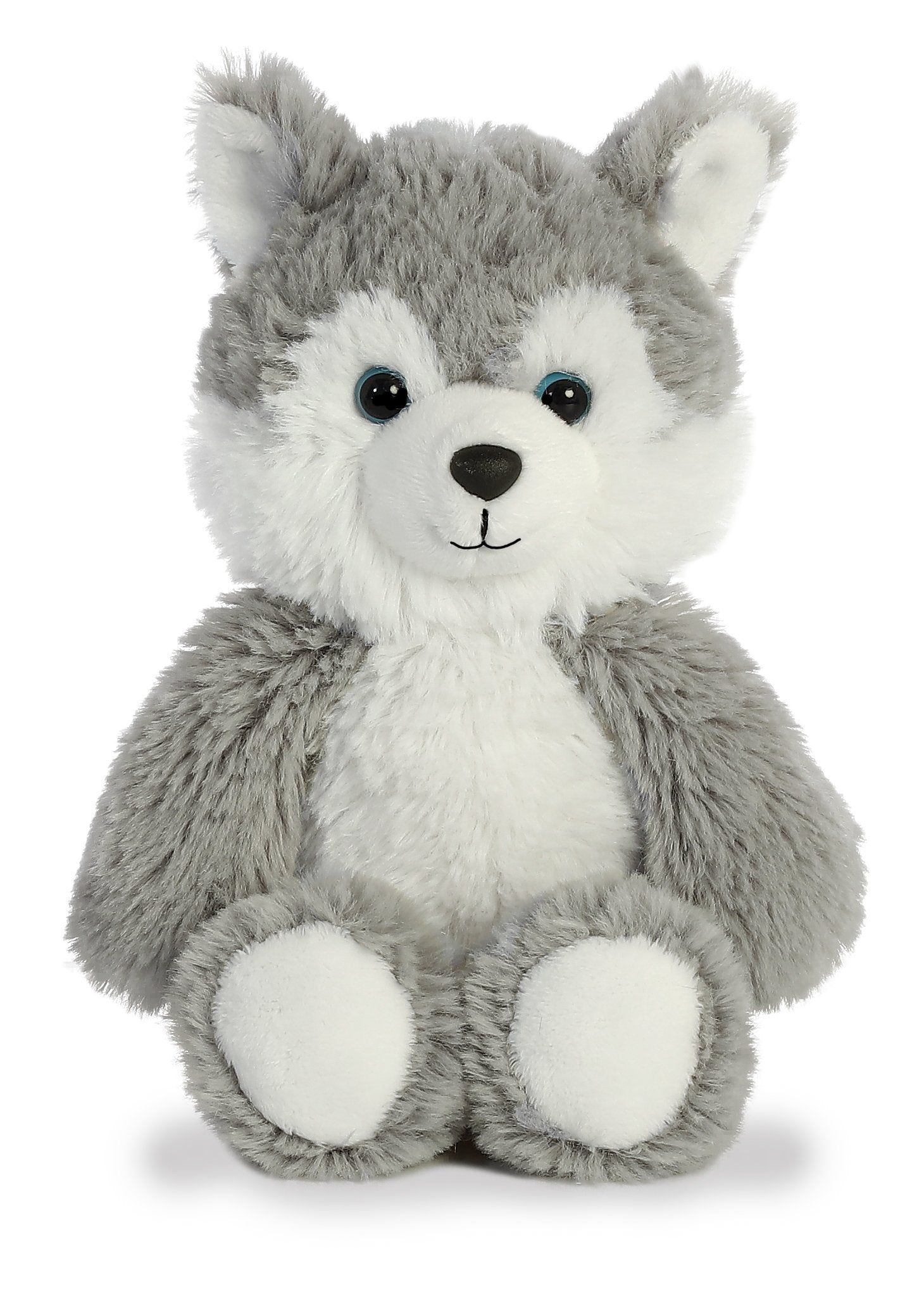 Aurora Cuddly Friends 8" Husky Plush, Grey Soft Fur Toy