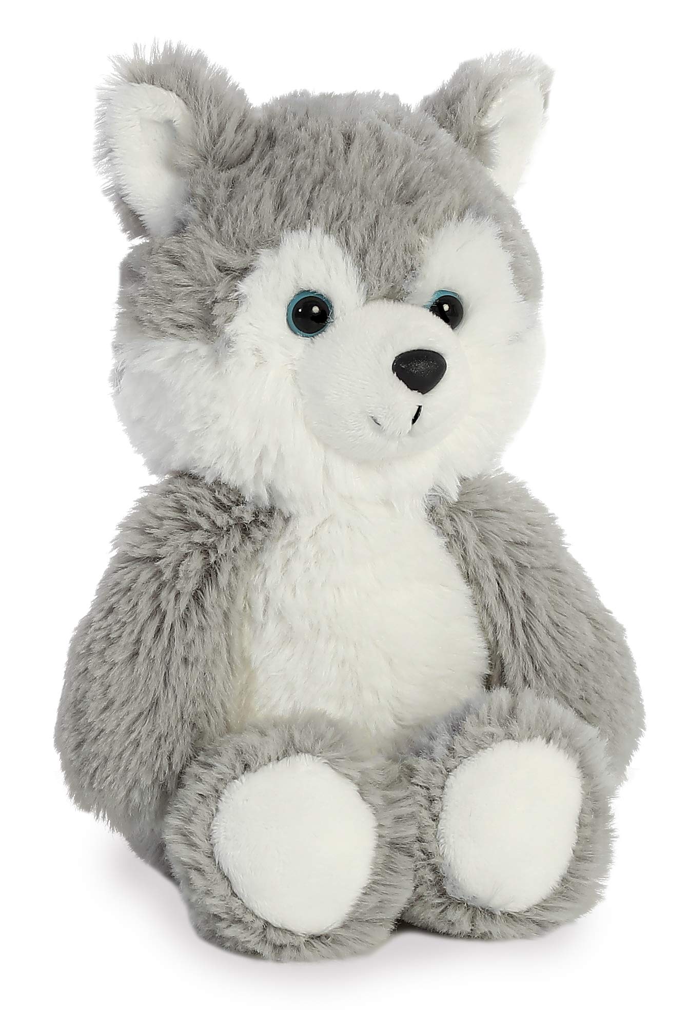 Aurora Cuddly Friends 8" Husky Plush, Grey Soft Fur Toy