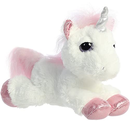 Aurora Dreamy Eyes Heavenly Unicorn Plush, 10" White with Sleepy Eyes