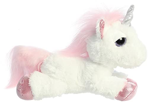 Aurora Dreamy Eyes Heavenly Unicorn Plush, 10" White with Sleepy Eyes