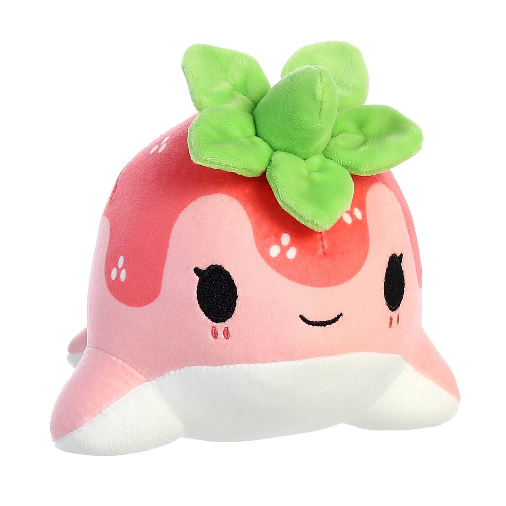Aurora® Enchanting Tasty Peach® Strawberry Nomwhal - 8 Inch Pink Stuffed Animal
