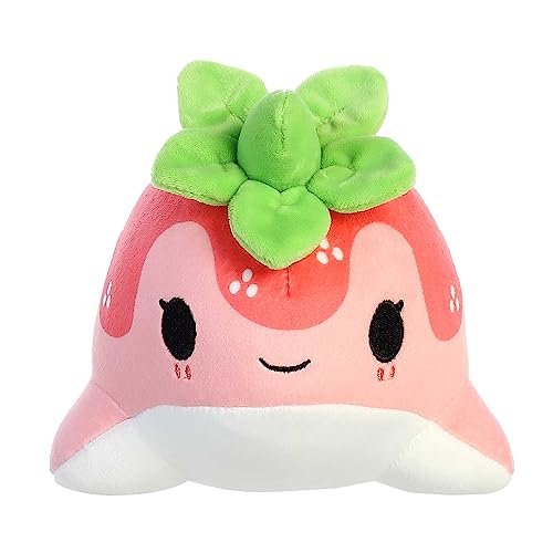 Aurora® Enchanting Tasty Peach® Strawberry Nomwhal - 8 Inch Pink Stuffed Animal