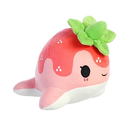 Aurora® Enchanting Tasty Peach® Strawberry Nomwhal - 8 Inch Pink Stuffed Animal