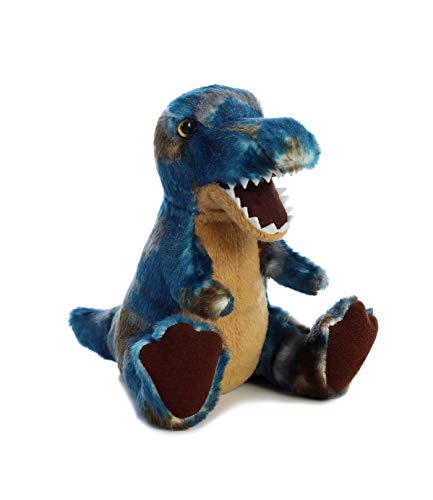 Aurora Ferocious Dinos & Dragons T-rex Stuffed Animal – 7-Inch Blue Dinosaur Plush with Bean Pellets