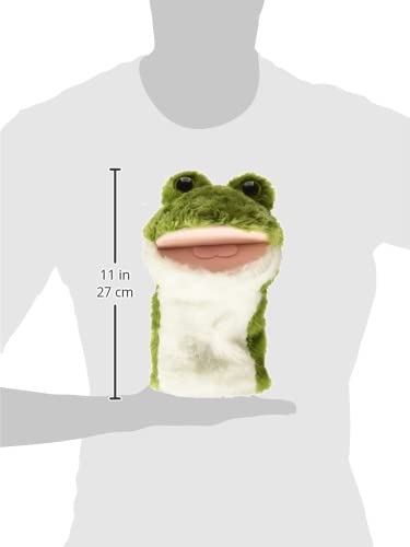 Aurora Green Frog Hand Puppet – Soft, Interactive Storytelling Toy for All Ages (10 Inches)