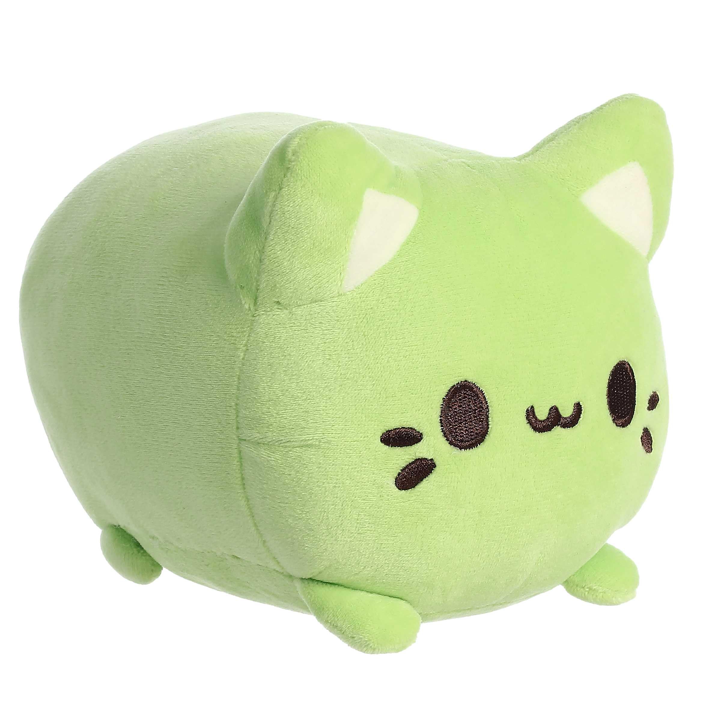 Aurora Green Tea Meowchi Plush - 7 Inch Soft Stuffed Animal with Bean Pellets