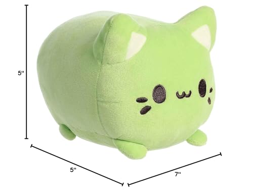 Aurora Green Tea Meowchi Plush - 7 Inch Soft Stuffed Animal with Bean Pellets