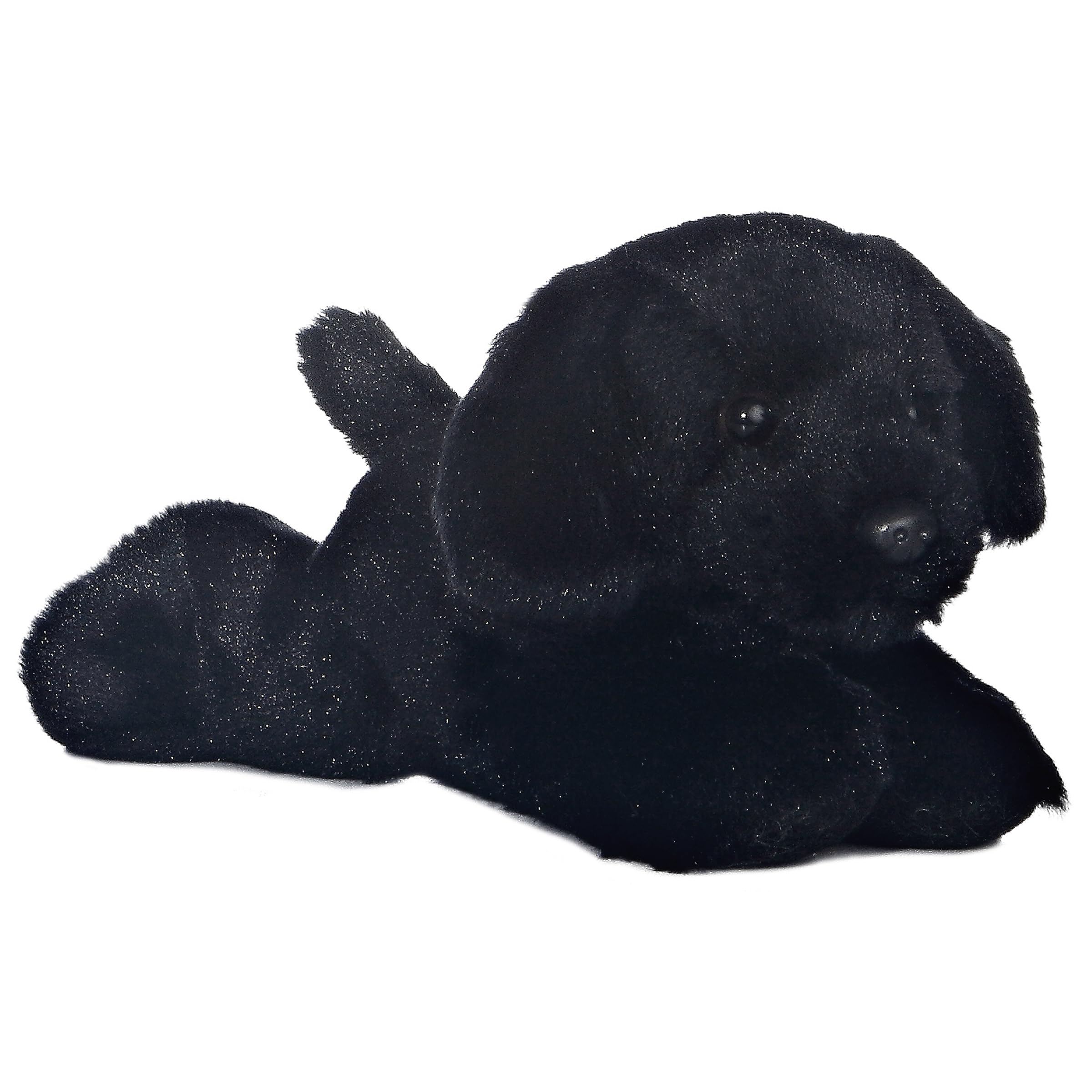 Aurora Mini Flopsie Blackie Stuffed Animal – 8-Inch Black Labrador Plush, Soft and Cuddly