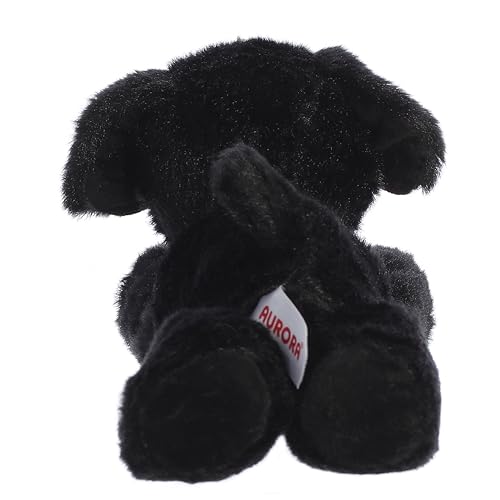 Aurora Mini Flopsie Blackie Stuffed Animal – 8-Inch Black Labrador Plush, Soft and Cuddly