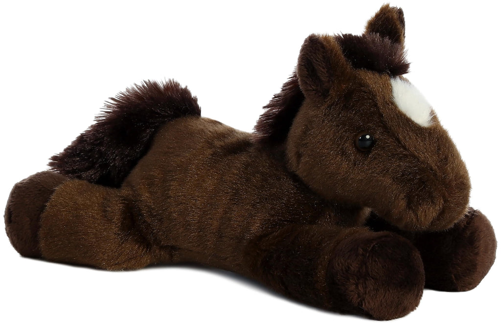 Aurora Mini Flopsie Chestnut Horse Stuffed Animal - 8 Inch Soft Plush Toy for All Ages