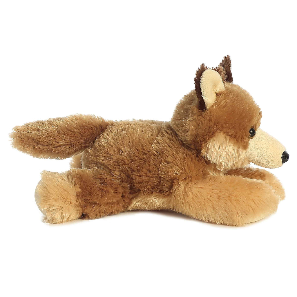 Aurora Mini Flopsie Clever Coyote Stuffed Animal - 8-Inch Soft Plush Toy for All Ages