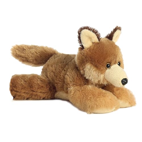 Aurora Mini Flopsie Clever Coyote Stuffed Animal - 8-Inch Soft Plush Toy for All Ages