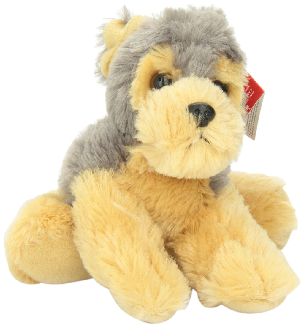 Aurora Mini Flopsie Cutie Yorkshire Terrier Plush, 8-Inch Soft Gray Dog Toy
